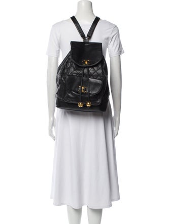 Chanel CC Quilted Drawstring Backpack