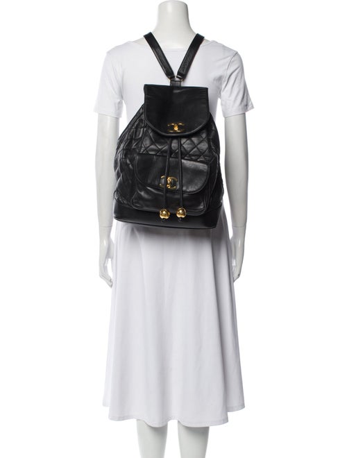 Chanel CC Quilted Drawstring Backpack