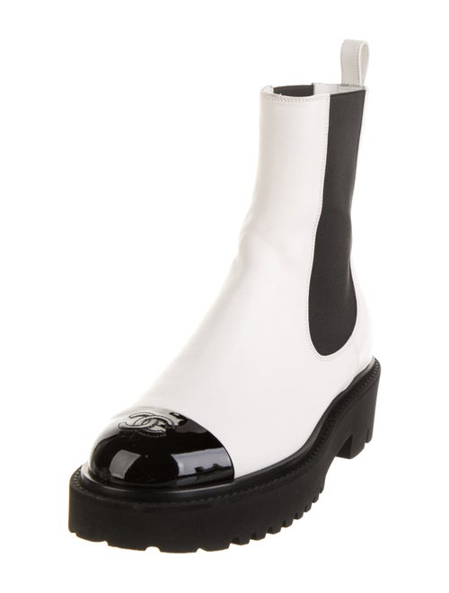 Chanel 2022 Interlocking CC Logo Chelsea Boots