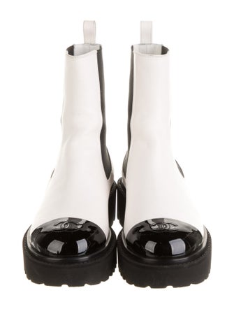 Chanel 2022 Interlocking CC Logo Chelsea Boots