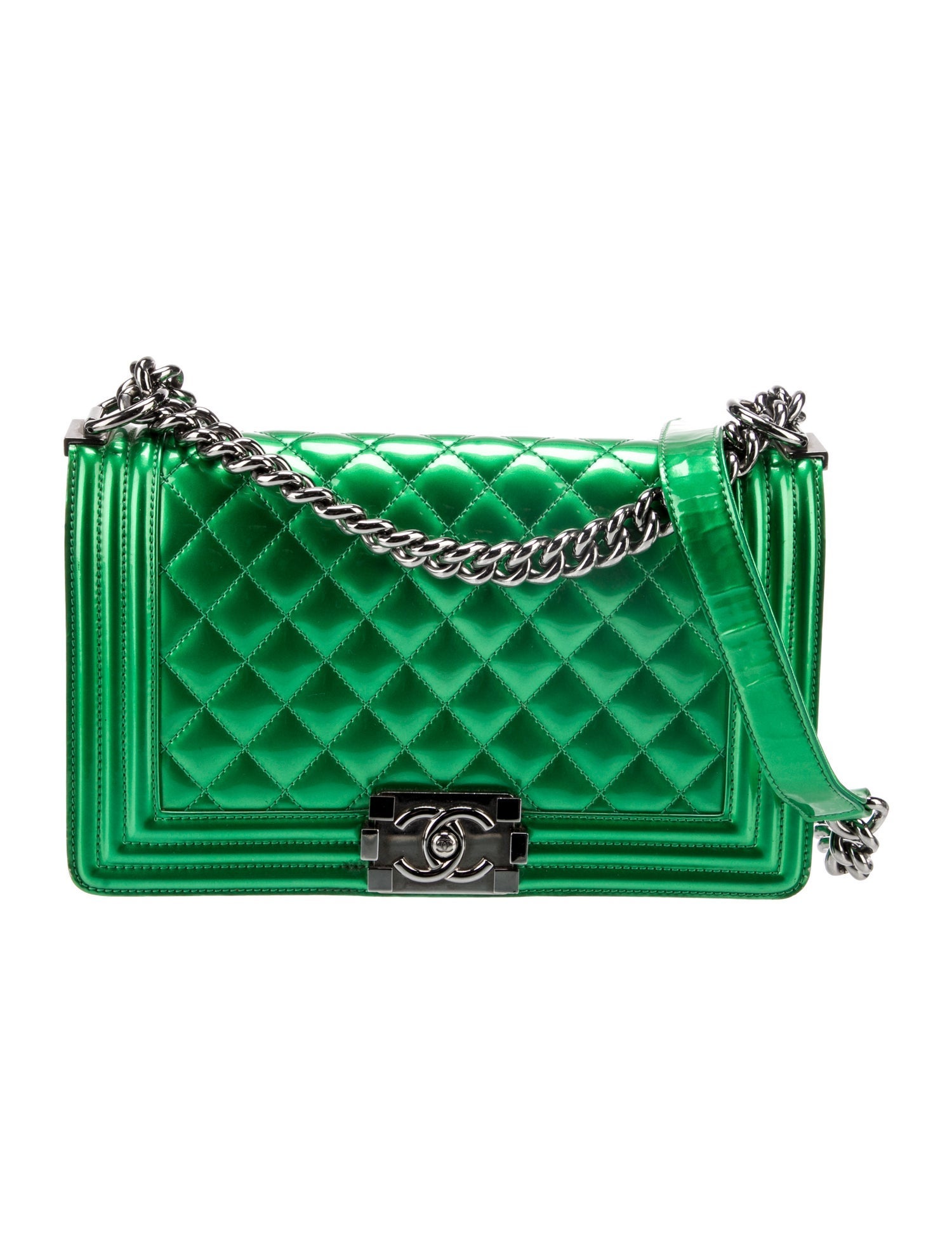 Chanel Medium Patent Boy Bag