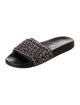 Chanel Interlocking CC Logo Tweed Slides