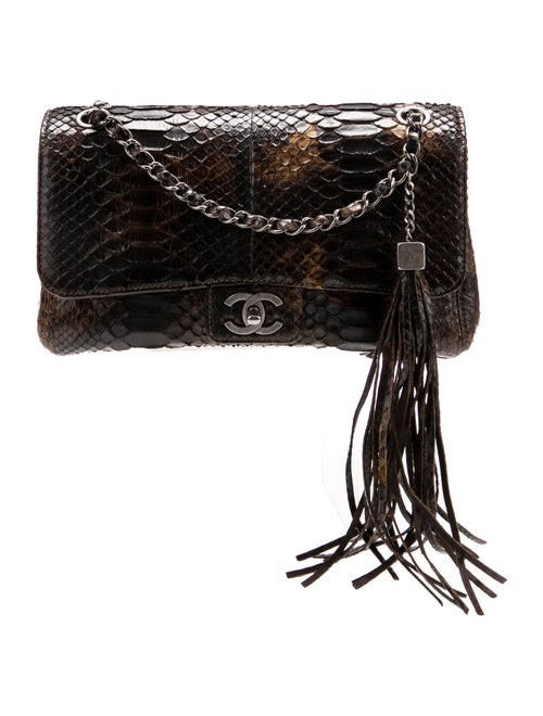 Chanel Medium Python Soho Tassel Flap Bag
