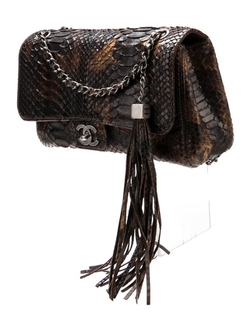 Chanel Medium Python Soho Tassel Flap Bag