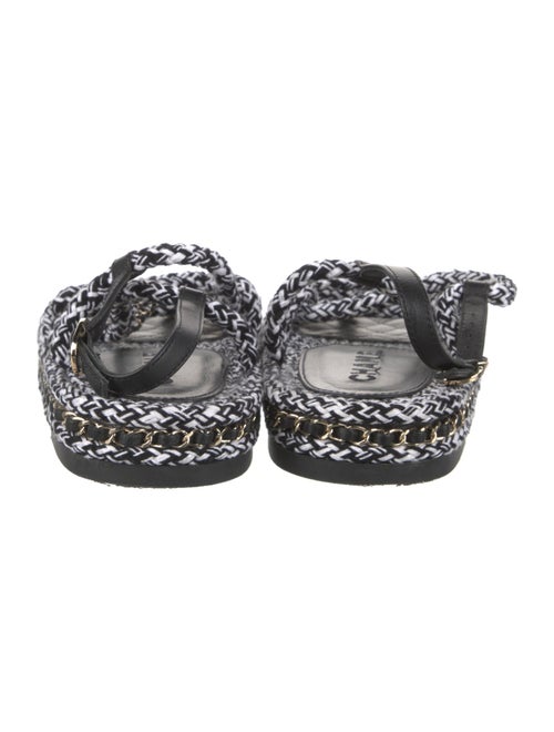 Chanel 2022 Interlocking CC Logo Slingback Sandals