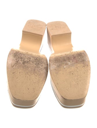 Chanel 2023 Interlocking CC Logo Slingback Sandals