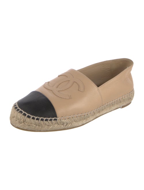 Chanel Interlocking CC Logo Lambskin Espadrilles