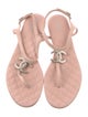 Chanel 2018 Interlocking CC Logo T-Strap Sandals