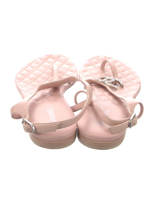 Chanel 2018 Interlocking CC Logo T-Strap Sandals