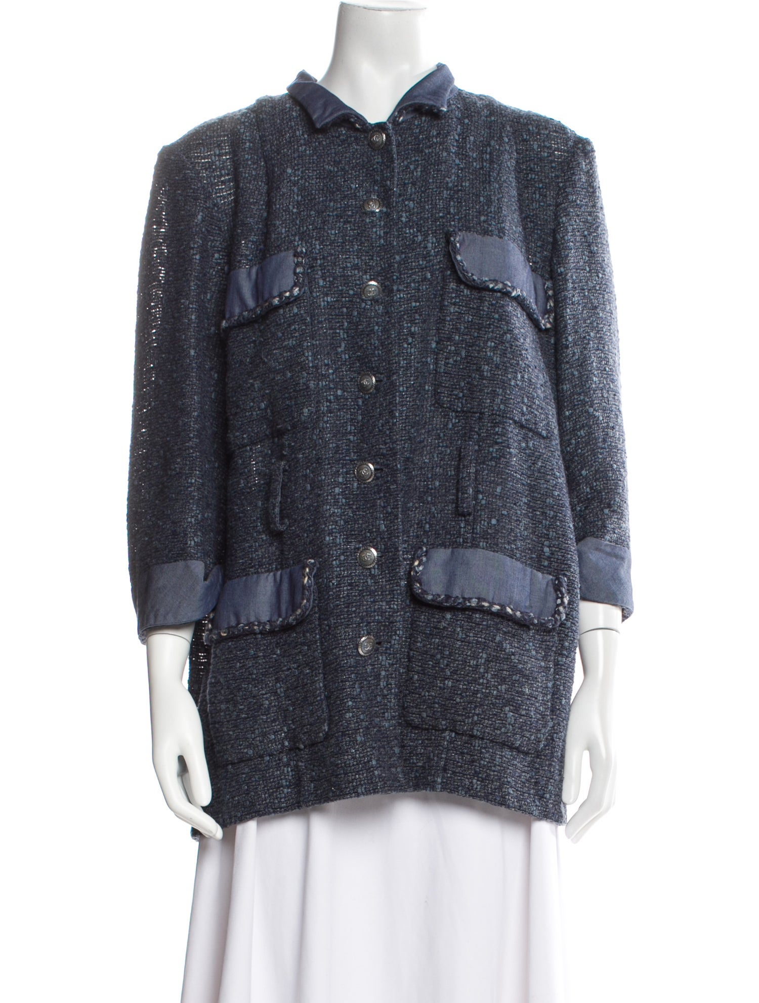 Chanel 2012 Tweed Pattern Denim Jacket