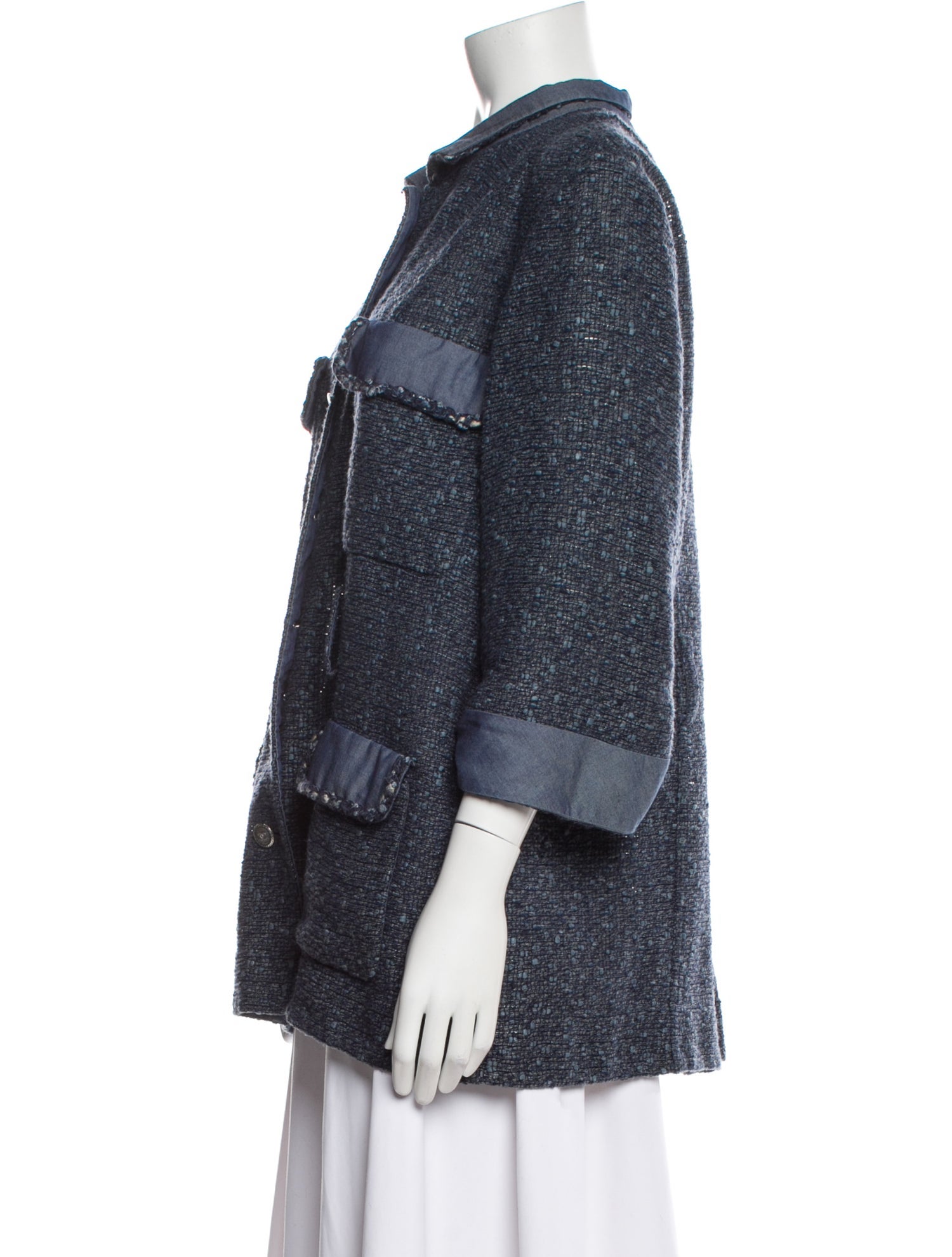Chanel 2012 Tweed Pattern Denim Jacket