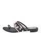 Chanel Interlocking CC Logo Leather Slides