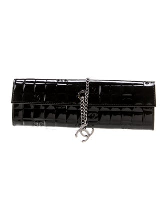 Chanel Patent Chocolate Bar Clutch