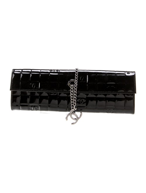 Chanel Patent Chocolate Bar Clutch