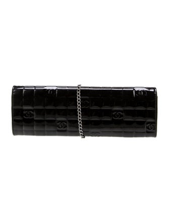 Chanel Patent Chocolate Bar Clutch
