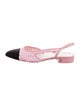 Chanel Interlocking CC Logo Sequins Slingback Flats
