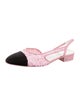 Chanel Interlocking CC Logo Sequins Slingback Flats