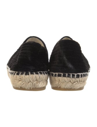Chanel Interlocking CC Logo Velvet Espadrilles