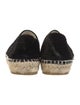 Chanel Interlocking CC Logo Velvet Espadrilles