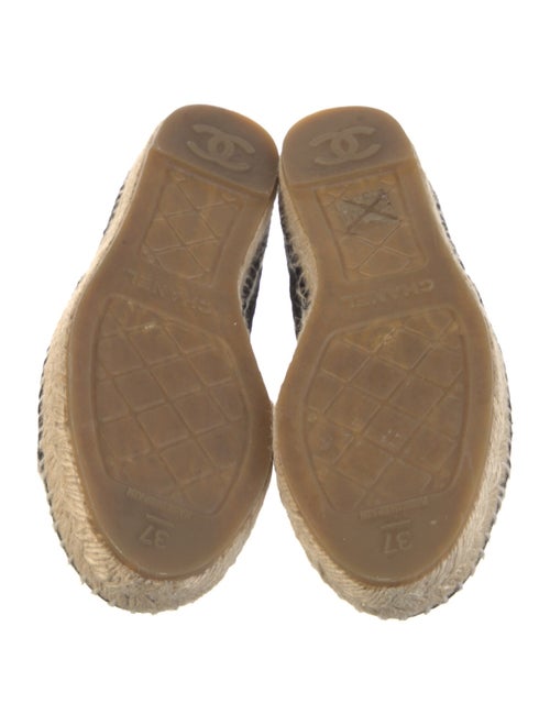 Chanel Interlocking CC Logo Velvet Espadrilles