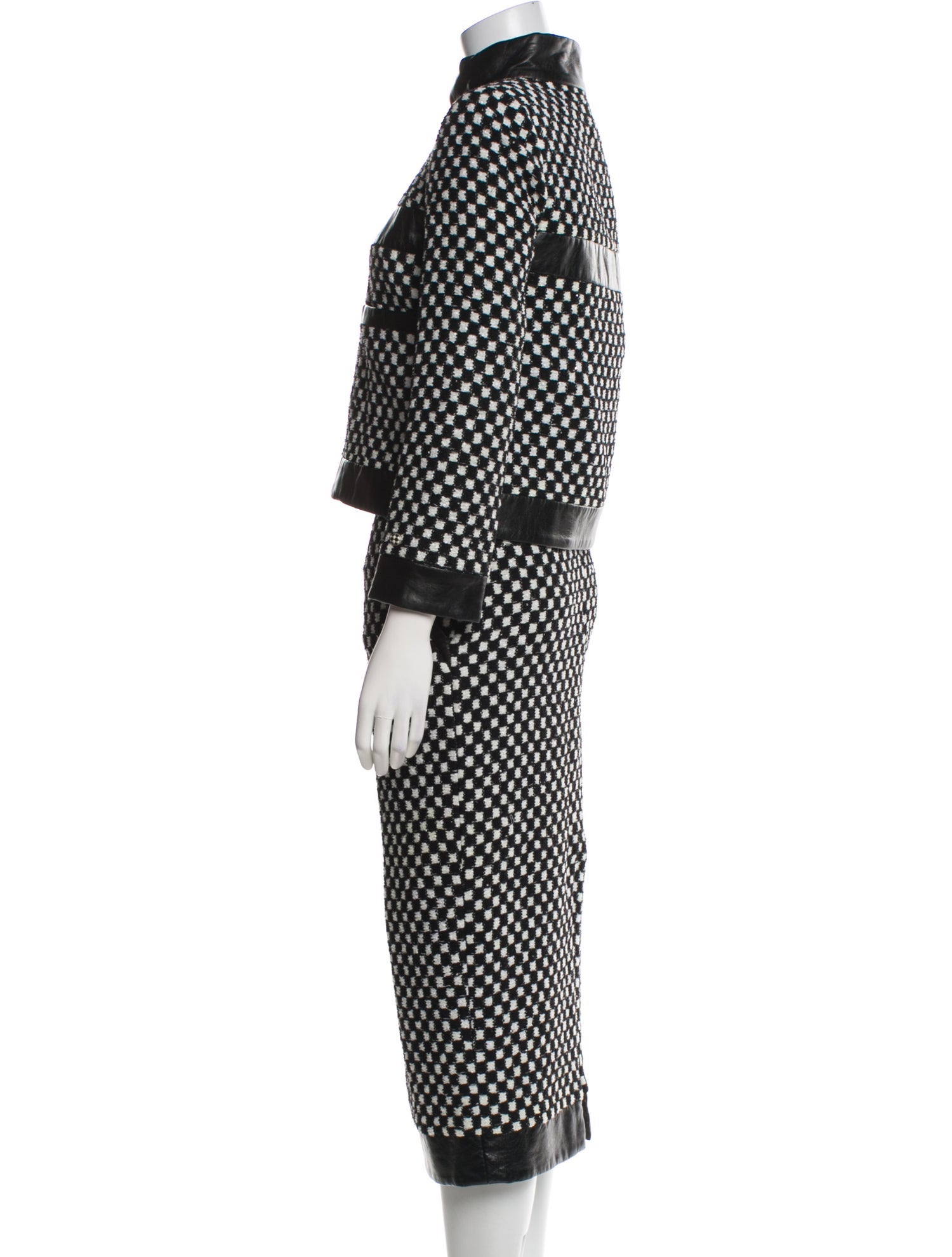 Chanel 2017 Plaid Print Skirt Suit