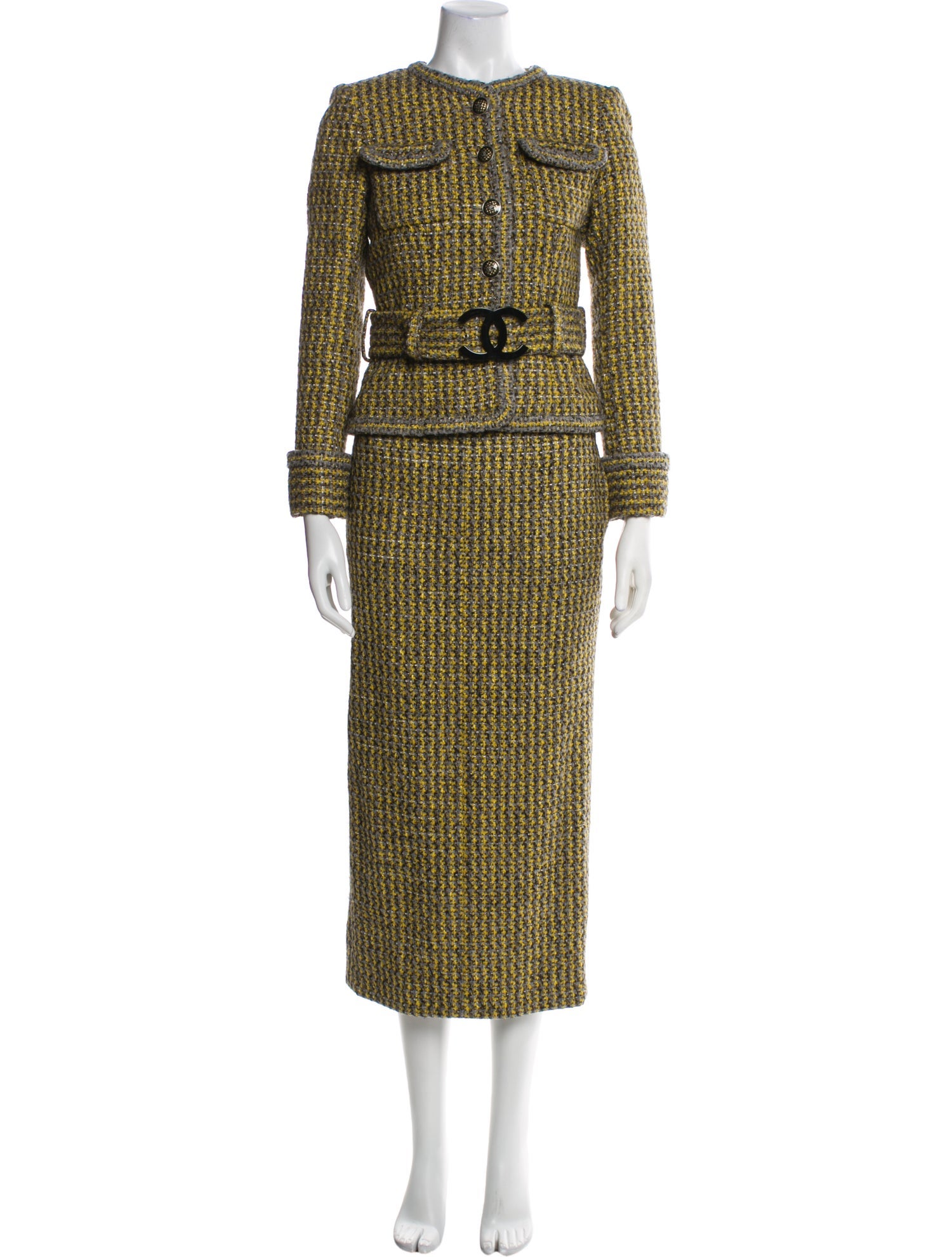 Chanel 2017 Tweed Pattern Skirt Suit