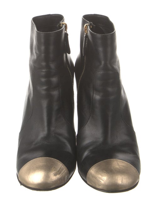 Chanel Interlocking CC Logo Leather Boots