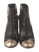Chanel Interlocking CC Logo Leather Boots