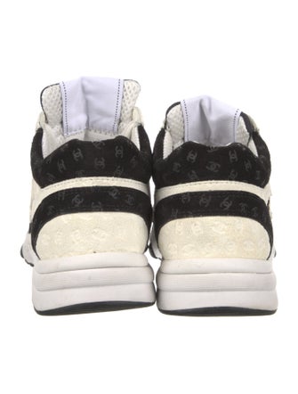 Chanel Interlocking CC Logo Suede Sneakers