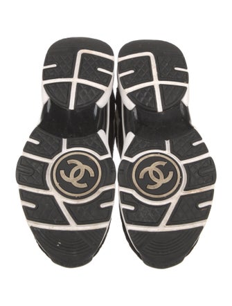 Chanel Interlocking CC Logo Suede Sneakers