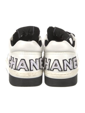 Chanel Interlocking CC Logo Leather Sneakers