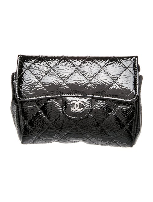Chanel Patent Quilted Flap Cosmetic Case