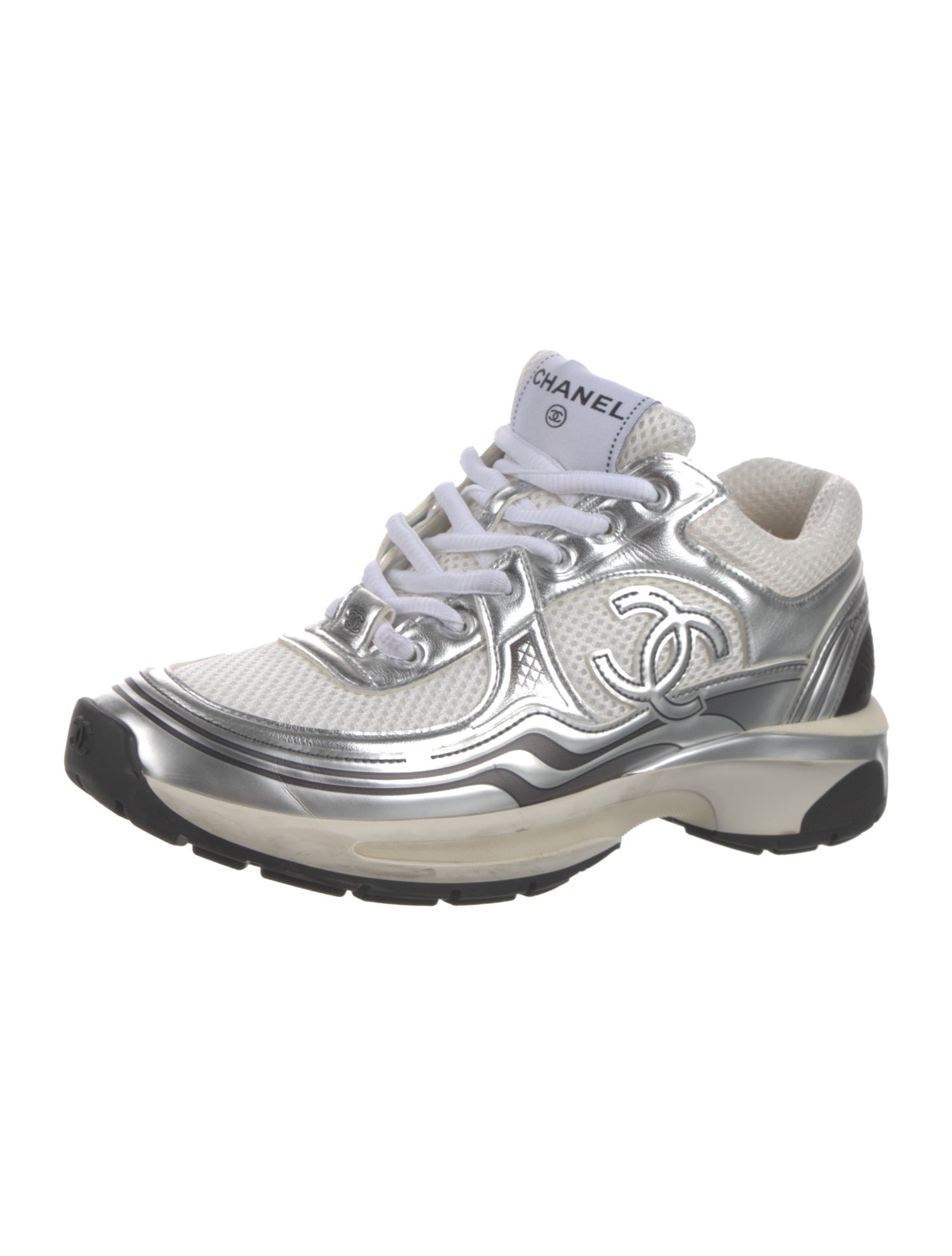 Chanel Interlocking CC Logo Mesh Chunky Sneakers