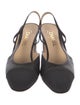 Chanel Interlocking CC Logo Leather Slingback Pumps