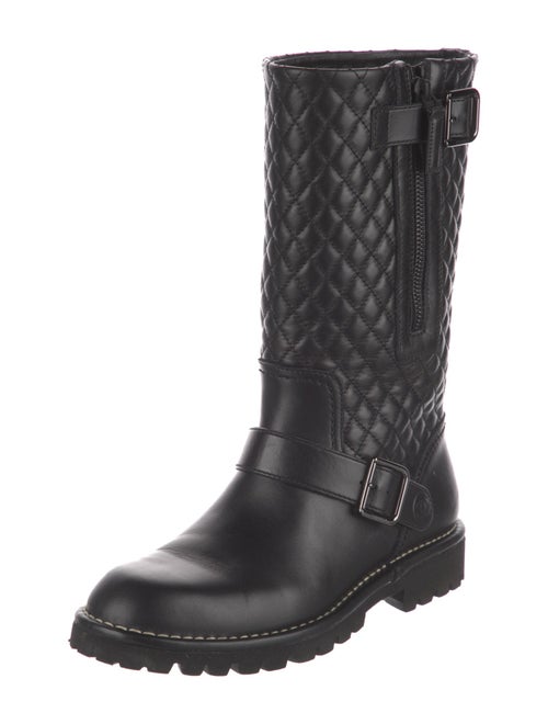 Chanel 2015 Interlocking CC Logo Moto Boots