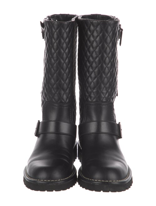 Chanel 2015 Interlocking CC Logo Moto Boots