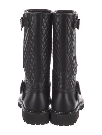 Chanel 2015 Interlocking CC Logo Moto Boots