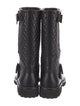 Chanel 2015 Interlocking CC Logo Moto Boots