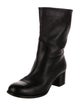 Chanel Interlocking CC Logo Leather Moto Boots