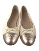 Chanel Interlocking CC Logo Leather Flats