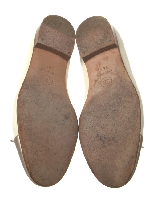 Chanel Interlocking CC Logo Leather Flats