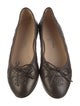 Chanel Interlocking CC Logo Leather Ballet Flats