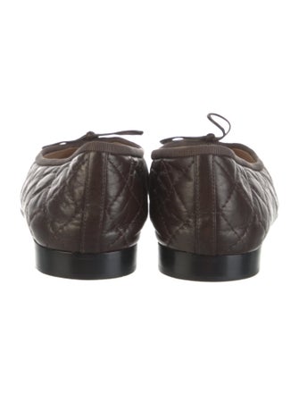 Chanel Interlocking CC Logo Leather Ballet Flats
