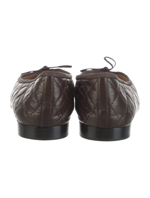 Chanel Interlocking CC Logo Leather Ballet Flats