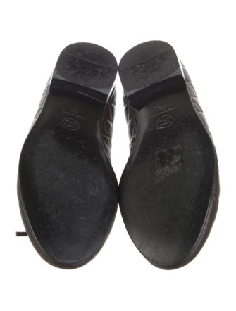Chanel Interlocking CC Logo Leather Ballet Flats