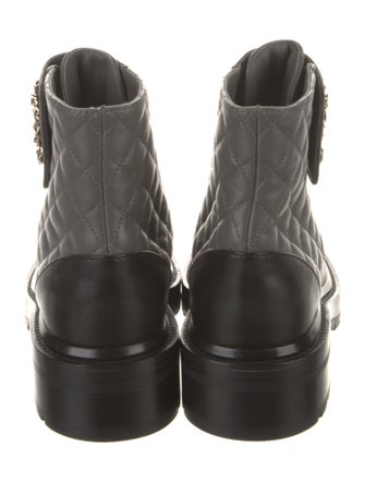 Chanel 2021 Interlocking CC Logo Combat Boots