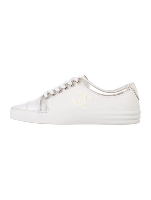 Chanel Interlocking CC Logo Leather Sneakers