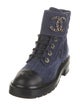 Chanel 2021 Interlocking CC Logo Combat Boots