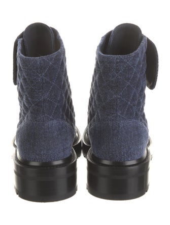 Chanel 2021 Interlocking CC Logo Combat Boots