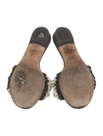 Chanel 2017 Faux Pearl Accents Slides